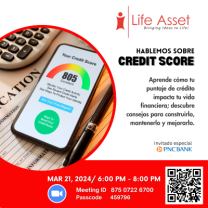 Hablamos sobre Credit Score – Let’s Talk About Credit Scores hosted in partnership with PNC Bank
